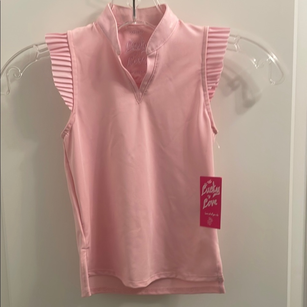 Girl’s Lucky in Love tennis/pickleball top. Never worn